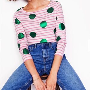 Boden. Ella Long Sleeve Breton Top